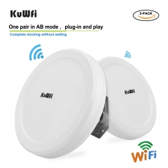 KuWFi 900Mbps Outdoor Wireless Wifi Bridge 5.8G Point to Point 3-5KM Wifi Coverage 24V POE Adapter