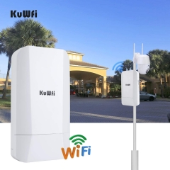 KuWFi 300Mbps CPE Wireless Bridge 14DBi 1KM point-to-point WiFi Extender Outdoor