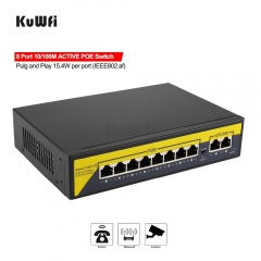 48V POE Switch 10/100/1000mbps Ethernet Switch 8Port Gigabit Switcher RJ45 Hub 8Port POE + 2Port Uplink Distance 50-100M