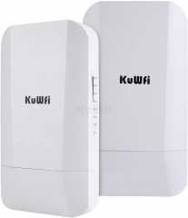 KuWFi 300Mbps CPE Wireless Bridge 14DBi 1KM point-to-point WiFi Extender Outdoor