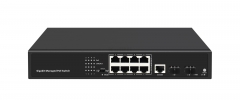 KuWFi 10 Port Gigabit Layer 2 Managed POE Switch 10/100/1000Mbps RJ45 Hub for IP Cameara Transmission Distance 100 Meters