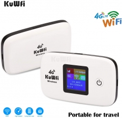 KuWFi 4G LTE Mobile WiFi Hotspot Support10users Router SIM Card for Travel