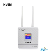 KuWfi 4G Wifi Router CAT4 150Mbps Sim Card External Antennas WAN/LAN RJ45