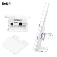 KuWFi Outdoor Waterproof WiFi Router 4G LTE SIM Card Port Mapping DMZ