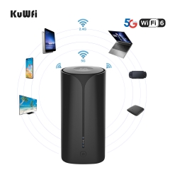 KuWFi 5G CPE Router 1200Mbs WiFi6 VPN External Signal Smartphone Global Unlocked wifi Router