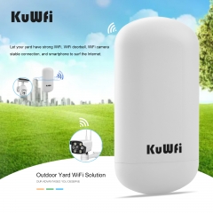 KuWFi 5.8G 450Mbps CPE Wireless Bridge Point to Point 1-2KM Outdoor WiFi Bridge