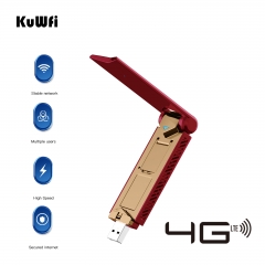 KuWFi 4G WiFi Modem Router 150Mbps USB Dongle Unlock Sim Card With External Antenna