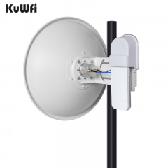 KuWFi 20KM CPE Wifi Bridge 29dbi 11ac Wave2 900mbps Long Range Point To Point Wifi Extender