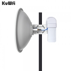 KuWFi 20KM CPE Wifi Bridge 29dbi 11ac Wave2 900mbps Long Range Point To Point Wifi Extender