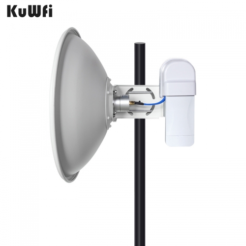 KuWFi 20KM CPE Wifi Bridge 29dbi 11ac Wave2 900mbps Long Range Point To Point Wifi Extender