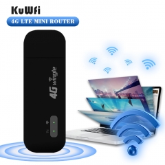 KuWFi 4G Modem WIFI Router USB Dongle LTE CAT4 up to 150Mbps Sim Card For Travel