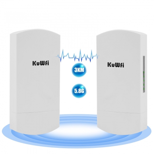 KuWFi CPE Wireless Bridge 300mbps Outdoor Long Range Wifi Repeater 3km WiFi Signal Extender