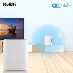 KuWFi Indoor 4G WIFI Router CAT4 150Mbps Mobile WiFi Hotspot Sim Card 32 Users RJ45