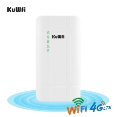 KuWFi Outdoor 4G LTE Router 300Mbps CAT4 With 24V POE Adapter For IP Camera