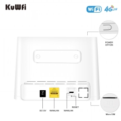 KuWFi 4G WIFI Router With 4G SIM Card 150Mbps Home Hotspot WAN LAN Modem Router