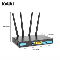 KuWFi 4G WIFI Industrial Router 300Mbps CAT4 Extender Strong Signal 32Users With Sim Card