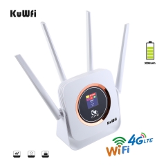 KuWFI 4G Router Buit-in Power Bank Unlocked 3G/4G CAT4 150Mbps Mobile Wifi Hotspot Sim Card