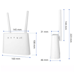 KuWFi Indoor 4G Router CAT4 300Mbps Unlock SIM Card RJ45 With External Dual Antenna