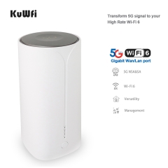 KuWFI 5G CPE Router 4G/5G SIM Card WiFi6 Dual Band NSA/SA Modem 5G Network Up to 3.0Gbps