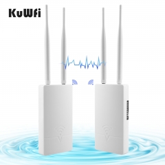 KuWFi Ip65 Wireless Access Point 24v 5dbi Poe Wifi Repeater 1200mbps Wifi Ap for Outdoor