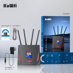 Newest KuWFi 4G WiFi Router 300Mbps 2.4Ghz Unlocked LTE Modem WiFi Router for Gaming