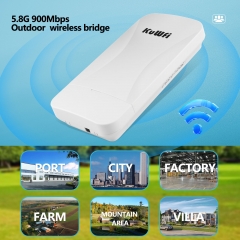 KuWFi 12dBi 5.8Ghz 900Mbps Wireless Bridge 1-5km Point to Point Wireless Bridge