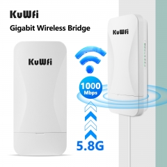 KuWFi 12dBi 5.8Ghz 900Mbps Wireless Bridge 1-5km Point to Point Wireless Bridge