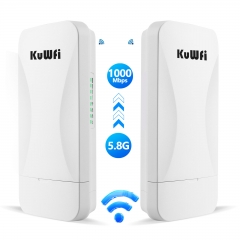 KuWFi 12dBi 5.8Ghz 900Mbps Wireless Bridge 1-5km Point to Point Wireless Bridge