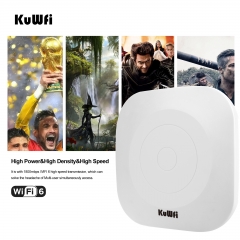 KuWFi 1800Mbps WiFi 6 Access Point Gigabit Mesh Wireless Ceiling Access Point for Office