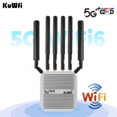 Dual band KuWFi 5g router wifi 6 unlocked waterproof outdoor 5g cpe router with sim card slot