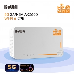 KuWFi 5g CPE Router Ax3600 4000mah Wifi 6 Pocket Wifi Router 5g Router with Sim Card Slot