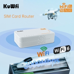 KuWFi 5g CPE Router Ax3600 4000mah Wifi 6 Pocket Wifi Router 5g Router with Sim Card Slot