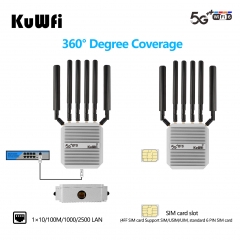 Dual band KuWFi 5g router wifi 6 unlocked waterproof outdoor 5g cpe router with sim card slot