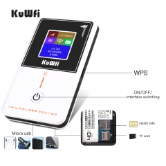 KuWFi wireless router wifi 150mbps 4g lte router with sim card slot unlocked wifi hotspot