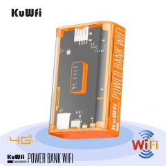 KuWFi Power bank 4g mobile router with 5200mah battery pocket wifi router 4g lte with sim card slot