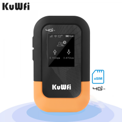 KuWFi e-sim portable wifi hotspot 4g mobile wifi router support customization