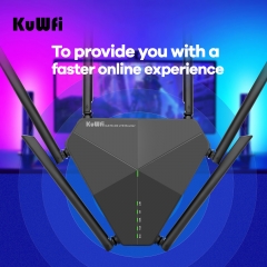 KuWFi cat6 wifi router rj11 port vpn 4g wireless router 2.4g 5g unlocked 4g modem wifi router with sim card slot