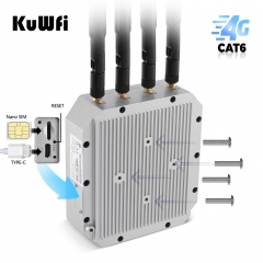 1800mbps KuWFi cat 6 outdoor 4G lte wireless data terminal 32 users access point