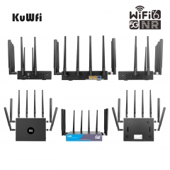 KuWFi 5g cpe router 8 antennas wifi 6 mesh wifi router 5g 3000mbps wireless 5g router with sim card slot