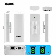 KuWFi wireless bridge 3km 5.8ghz outdoor cpe wifi antenna 900mbps ptp wireless bridge for camera