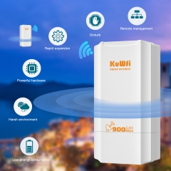 KuWFi 5.8ghz 2km outdoor wifi extender wifi bridge 900mbps outdoor cpe point to point wireless bridge