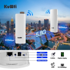 KuWFi wireless bridge 3km 5.8ghz outdoor cpe wifi antenna 900mbps ptp wireless bridge for camera