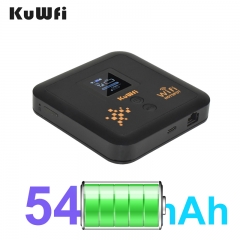 KuWFi dual sim 4G+ pocket wifi cat12 4g lte wireless router rj45 1200mbps